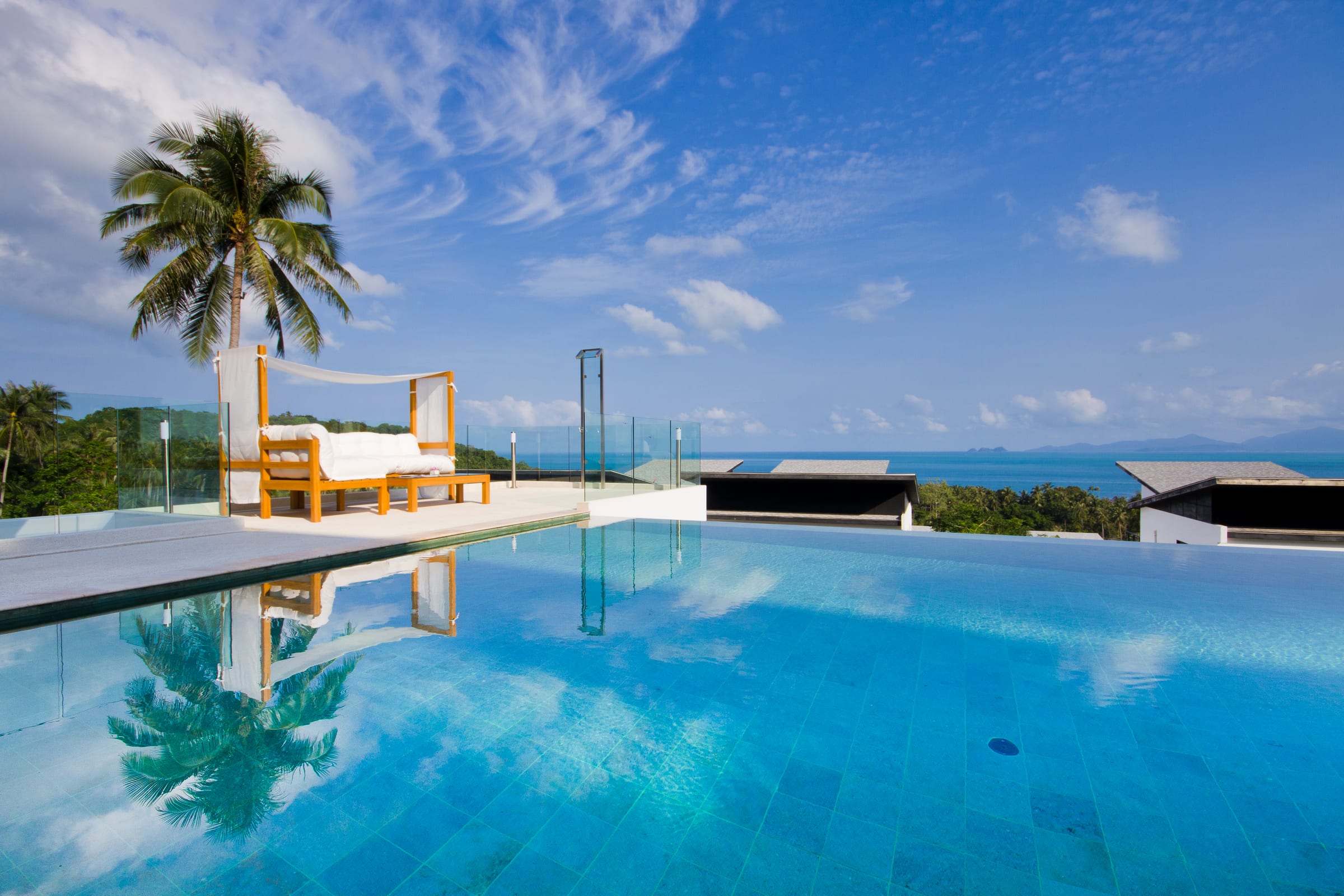 CODE's infinity pool looking out over the Gulf of Thailand